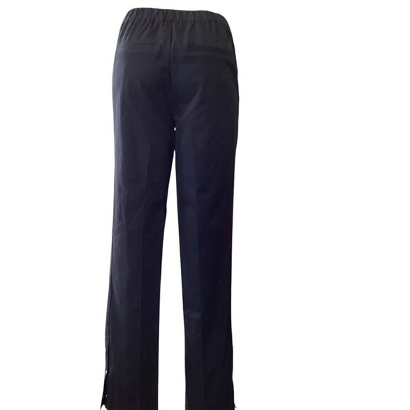 Isaac Mizrahi Live! 24/7 Stretch Pants with Snap Hem Sz 8 (31x30) Black #328C - Picture 5 of 10